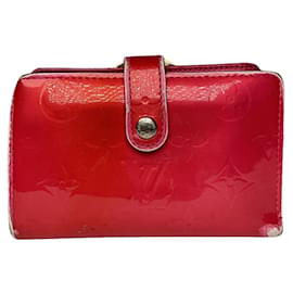 Portafoglio in pelle rossa Louis Vuitton Metis