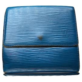 Carteira de couro azul Louis Vuitton Twist