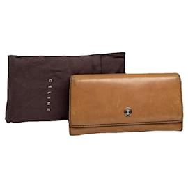 Céline Cartera de cuero marrón Celine Triomphe