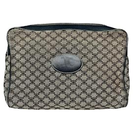 Céline Clutch Vintage in Pelle Nera Celine Triomphe