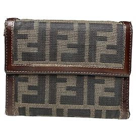 Cartera de cuero marrón Fendi Baguette