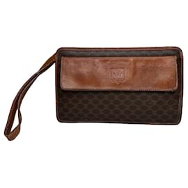 Clutch in pelle marrone Celine Triomphe - Céline