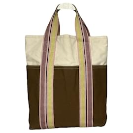 Borsa a mano in cotone beige Marni Moon