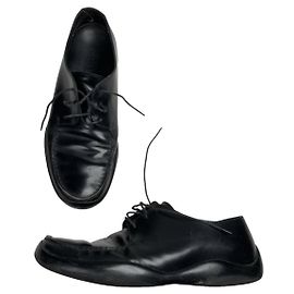 Prada Collision 19LR schwarze Lackleder-Sneaker