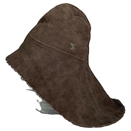 Cappello in pelle marrone Louis Vuitton