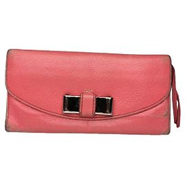 Chloé Tess Pink Leather Wallet