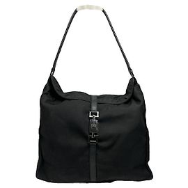 Borsa a mano vintage Gucci Jackie in poliestere nero