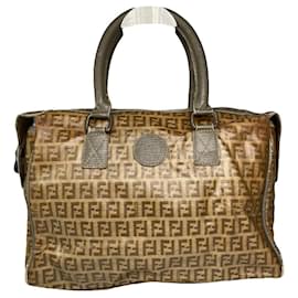 Borsa Fendi Baguette in pelle verniciata marrone