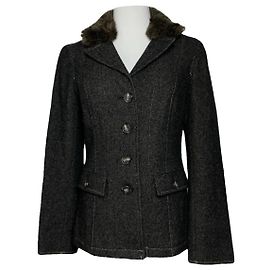 Manteau trench en coton anthracite Kensington de Burberry