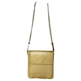 Borsa a mano in pelle verniciata gialla Ambre di Louis Vuitton