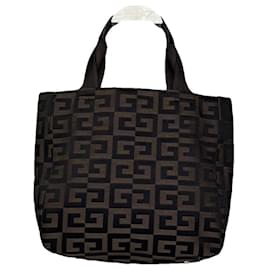 Bolsa de mão de algodão marrom Givenchy 4G
