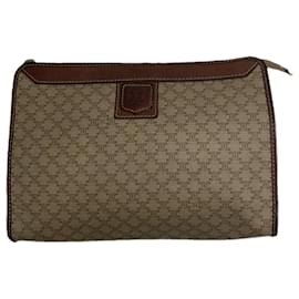 Celine Triomphe Beiger Leder-Clutch - Céline