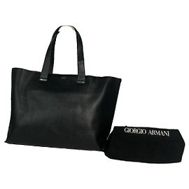 Giorgio Armani Black Leather Handbag
