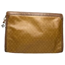Clutch in pelle marrone Bow Cut di Givenchy