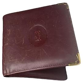 Burgunderfarbene Lackledertasche von Cartier
