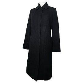Abrigo trench de lana negra Sandringham de Burberry