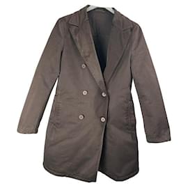 Abrigo de algodón marrón Jil Sander