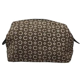 Céline Borsa a mano in cotone marrone Celine Trotteur