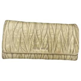 Portafoglio in pelle bianca Miu Miu