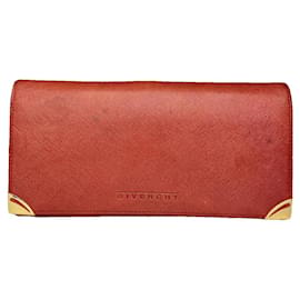 Portafoglio in pelle rossa Givenchy GV3