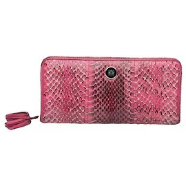 Cartera de cuero rosa Loewe Puzzle