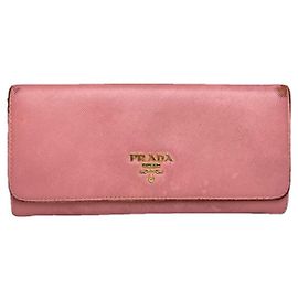 Cartera de cuero rosa Prada