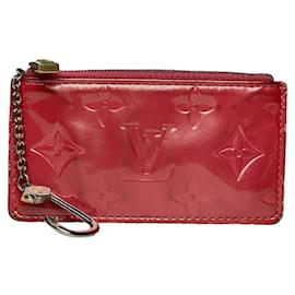Borsa in pelle verniciata rossa Dauphine di Louis Vuitton