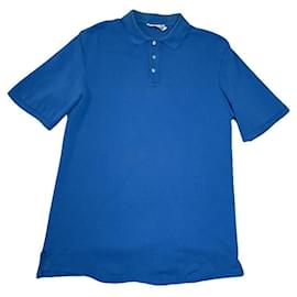 Polo en coton bleu Yves Saint Laurent