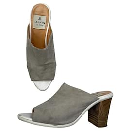 Tacco in pelle grigia Lanvin