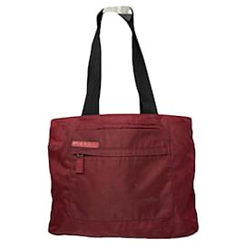 Prada bordeaux Polyester-Handtasche