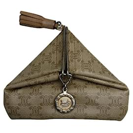 Portafoglio in pelle beige Celine Triomphe - Céline