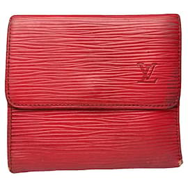 Portafoglio in pelle rossa Louis Vuitton Twist