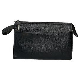 Clutch in pelle nera ANNE KLEIN