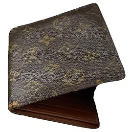 Pochette en cuir marron Louis Vuitton Flore