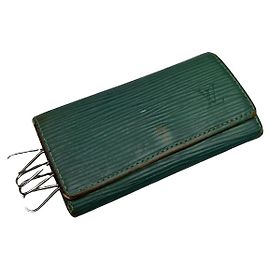 Porte-monnaie en cuir vert Lockme de Louis Vuitton