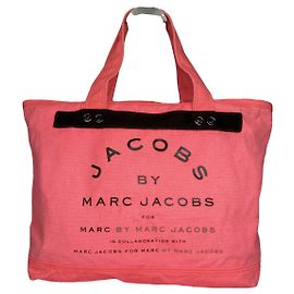 Bolso de mano de algodón rosa Marc by Marc Jacobs