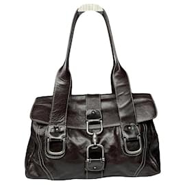 Unterschriftsloser brauner Lederhandtasche - Autre Marque