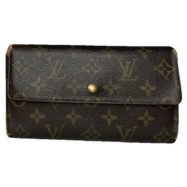 Portafoglio in pelle marrone Emilie Louis Vuitton