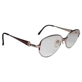 Lunettes de soleil en métal doré Yves Saint Laurent