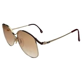 Lunettes de soleil en métal orange Yves Saint Laurent