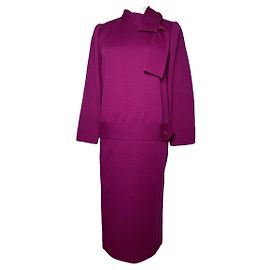 Givenchy Purple Wool Trench Coat