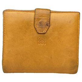 Loewe Puzzle Orange Leather Wallet
