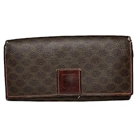 Céline Portafoglio in pelle marrone Celine Triomphe