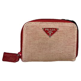 Borsa in pelle rossa Prada Tessuto