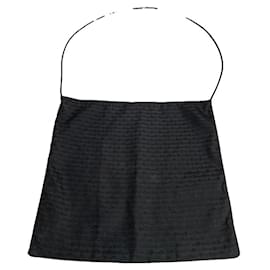 Sac à main en coton noir Dior Saddle