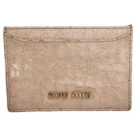 Borsa in pelle beige Miu Miu