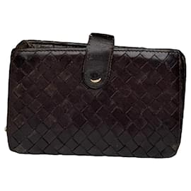 Bottega Veneta Intrecciato braune Lederbörse
