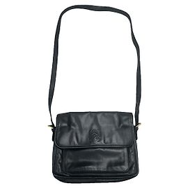 Borsa a mano in pelle verniciata nera Loewe Amazona