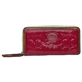 Coach Cartable mini sierra Red Patent Leather Wallet