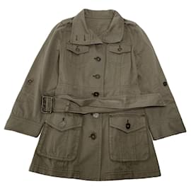 Abrigo trench de algodón caqui Kensington de Burberry